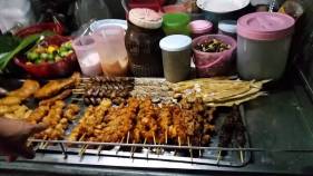 Chicken skewers street food Fisherman's Village Koh Samui